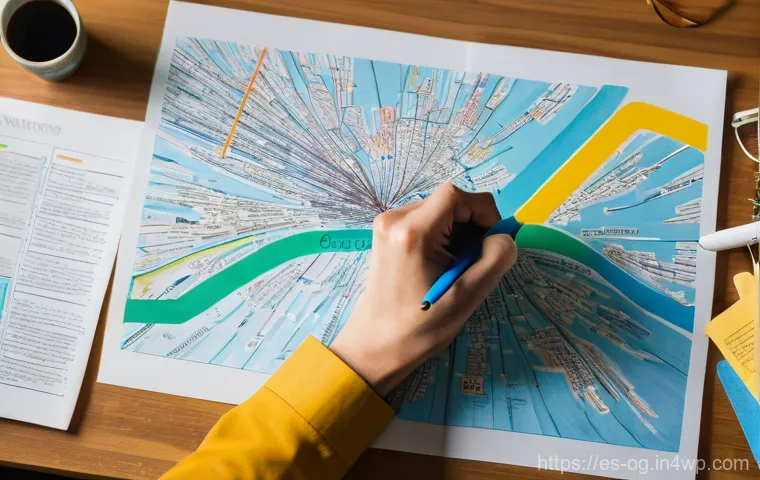 시각적 사고를 활용한 브레인스토밍 기법 - **Mind Mapping for Clarity:** "A close-up shot of a young professional, perhaps in their late 20s or...